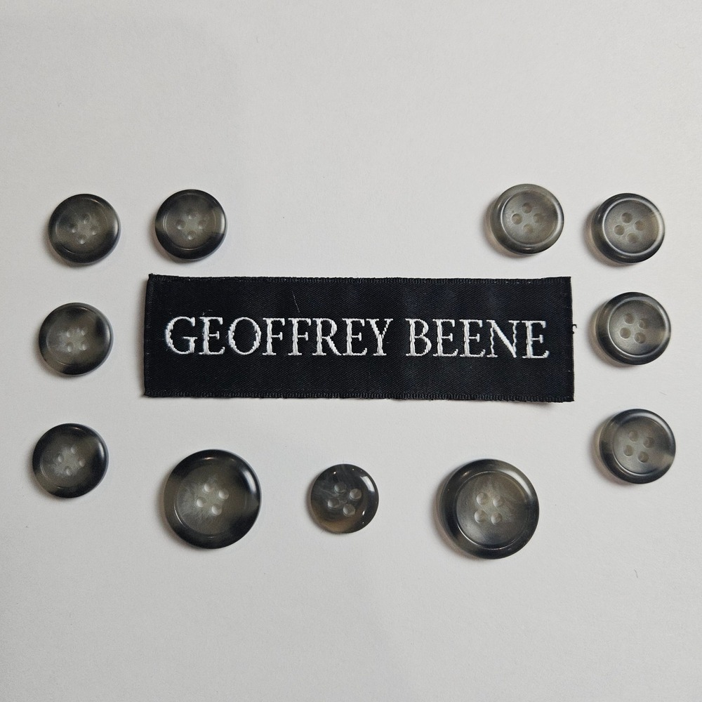 Geoffrey Beene‎ Gray Swirl Buttons Suit Blazer Replacement Set of 11 Crafting